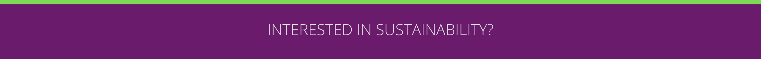 Sustainability module banner