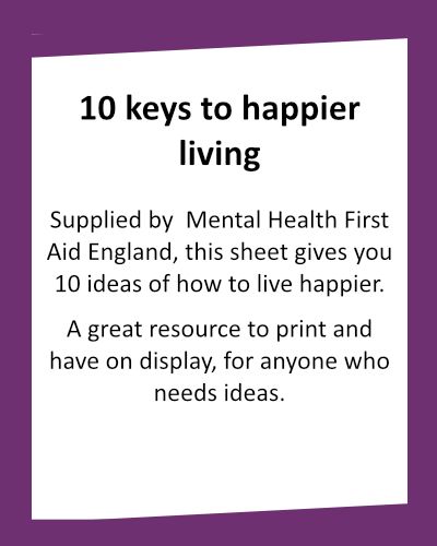 SUPORTING YOU WELLBEING RESOURCES 10 keys to happier living