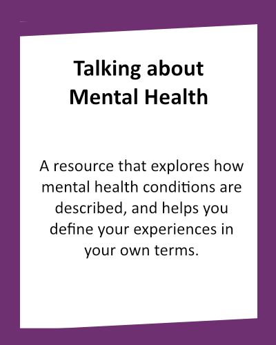 SUPORTING YOU WELLBEING RESOURCES Talking About Mental Health