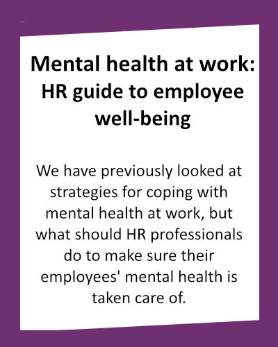 SUPPORT FOR HR Mental health at work HR guide to ee wellbeing