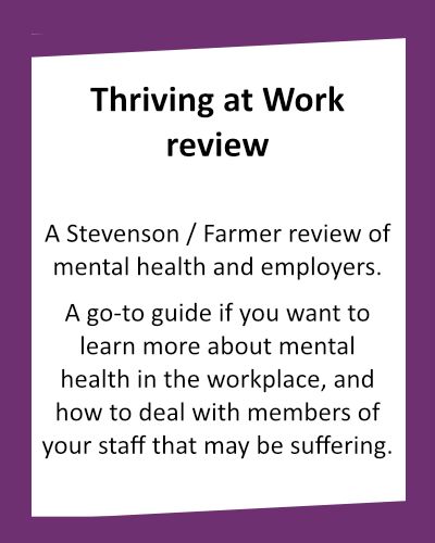SUPPORT FOR HR Thriving at Work review