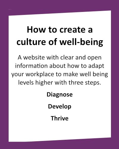 WORK CULTURE How to create a culture of wellbeing